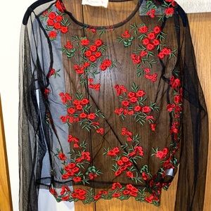 See through long sleeve